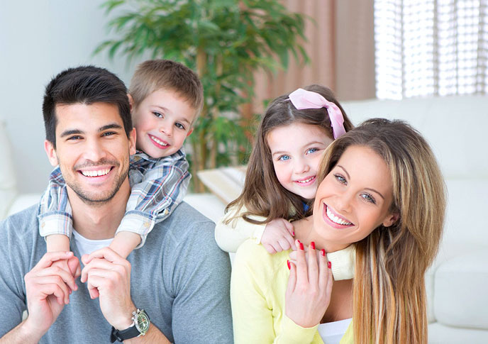 Stock Image of Cute Family Smiling